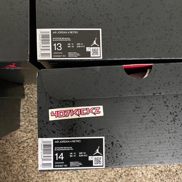 New Air Jordan 4 Retro 'Red Cement' Men's Shoes - Picture 13 of 15